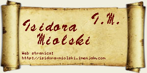 Isidora Miolski vizit kartica